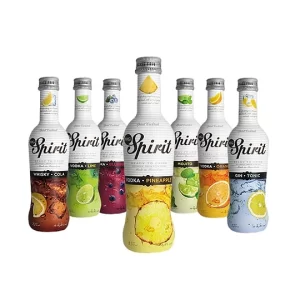 spirit botella de alcol con sabores a frutas